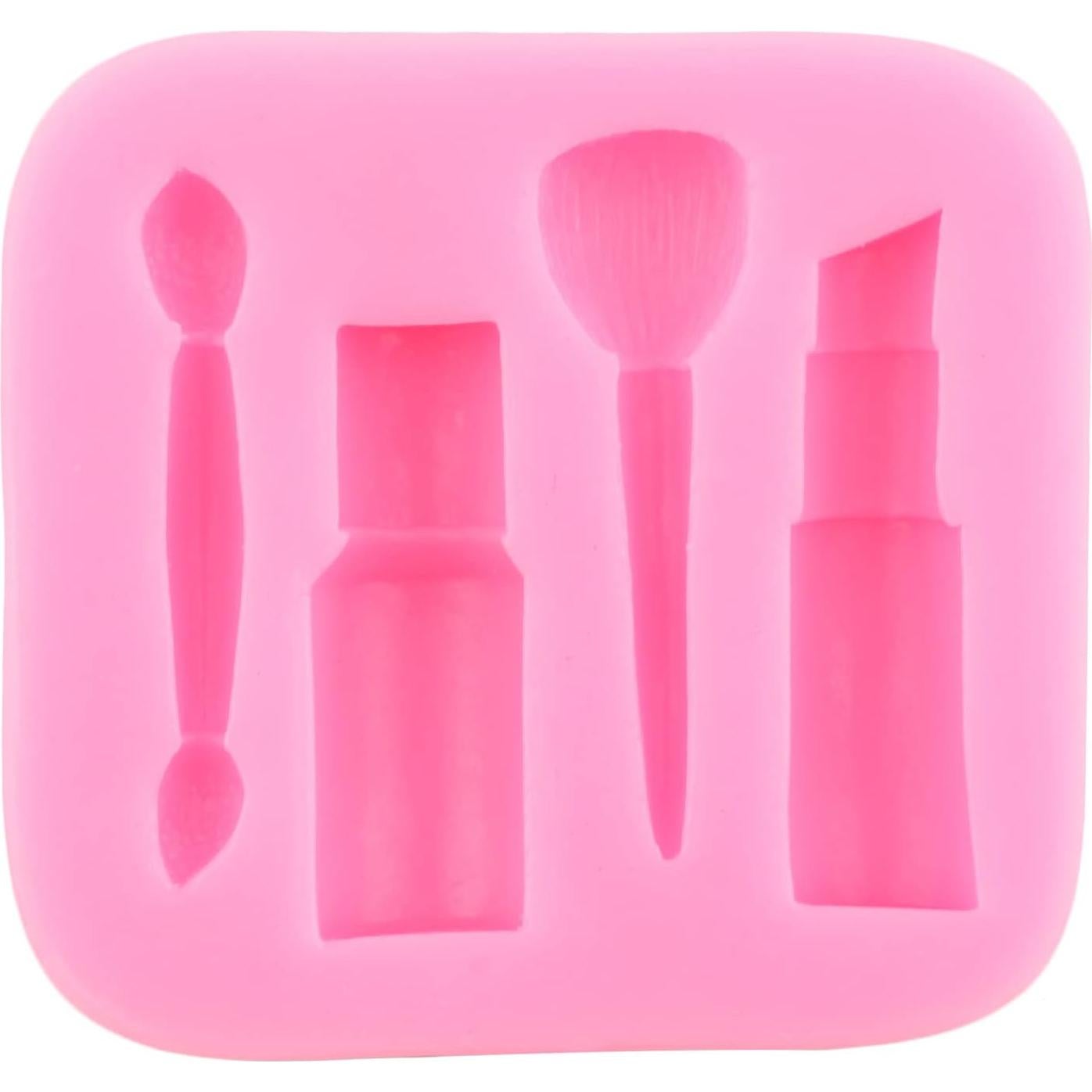 Moldes de Silicona para Pasteles ZiXiang - Tema Maquillaje 5 Piezas