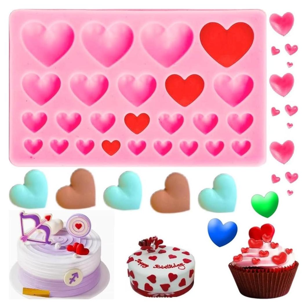 Molde de Silicona Corazón SUNKOOL para Fondant y Chocolate