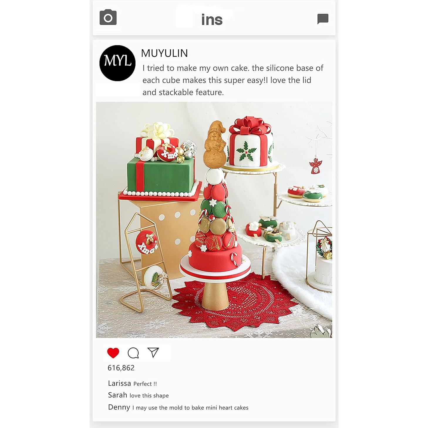 Molde de Silicona para Fondant Navidad Muyulin - Santa, Ángel, Muñeco de Nieve