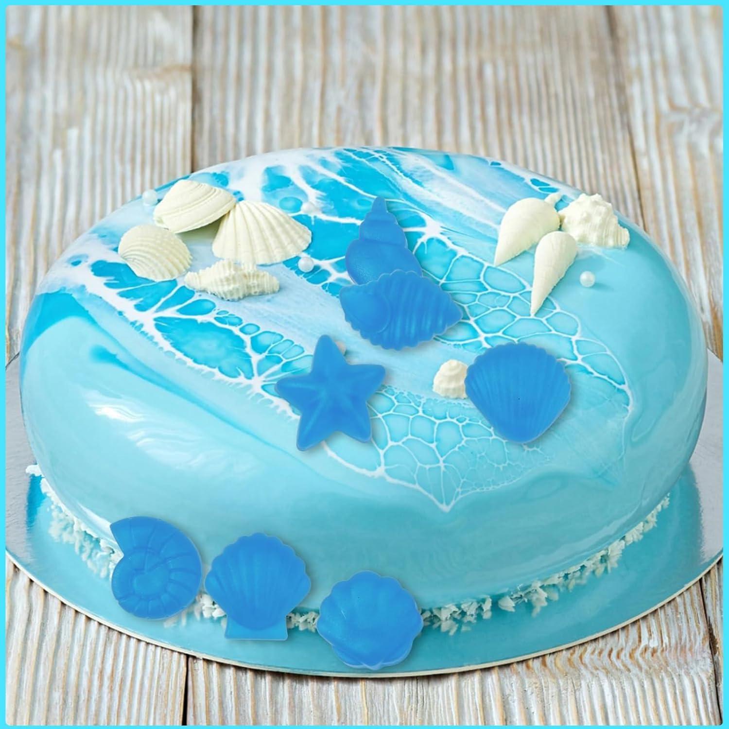 Juego de 3 Moldes de Silicona OMDBAGD para Hornear Animales Marinos