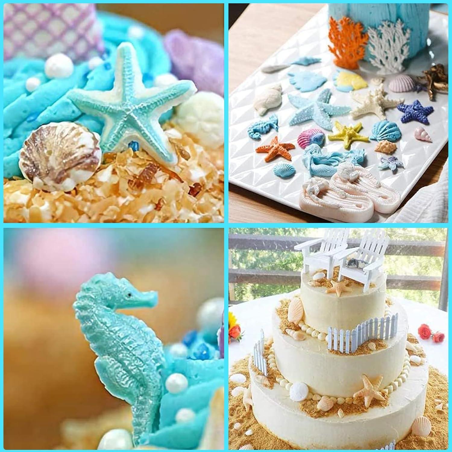 Juego de 3 Moldes de Silicona OMDBAGD para Hornear Animales Marinos