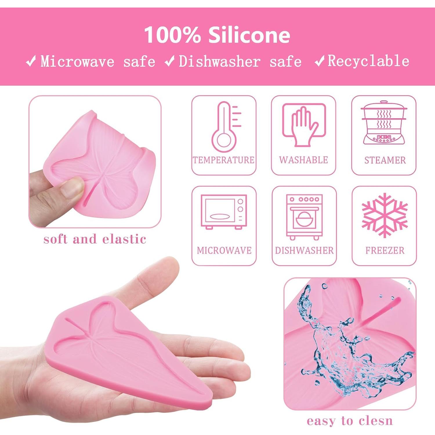 Moldes de Silicona para Fondant LCcakem - 4 Hojas Suculentas