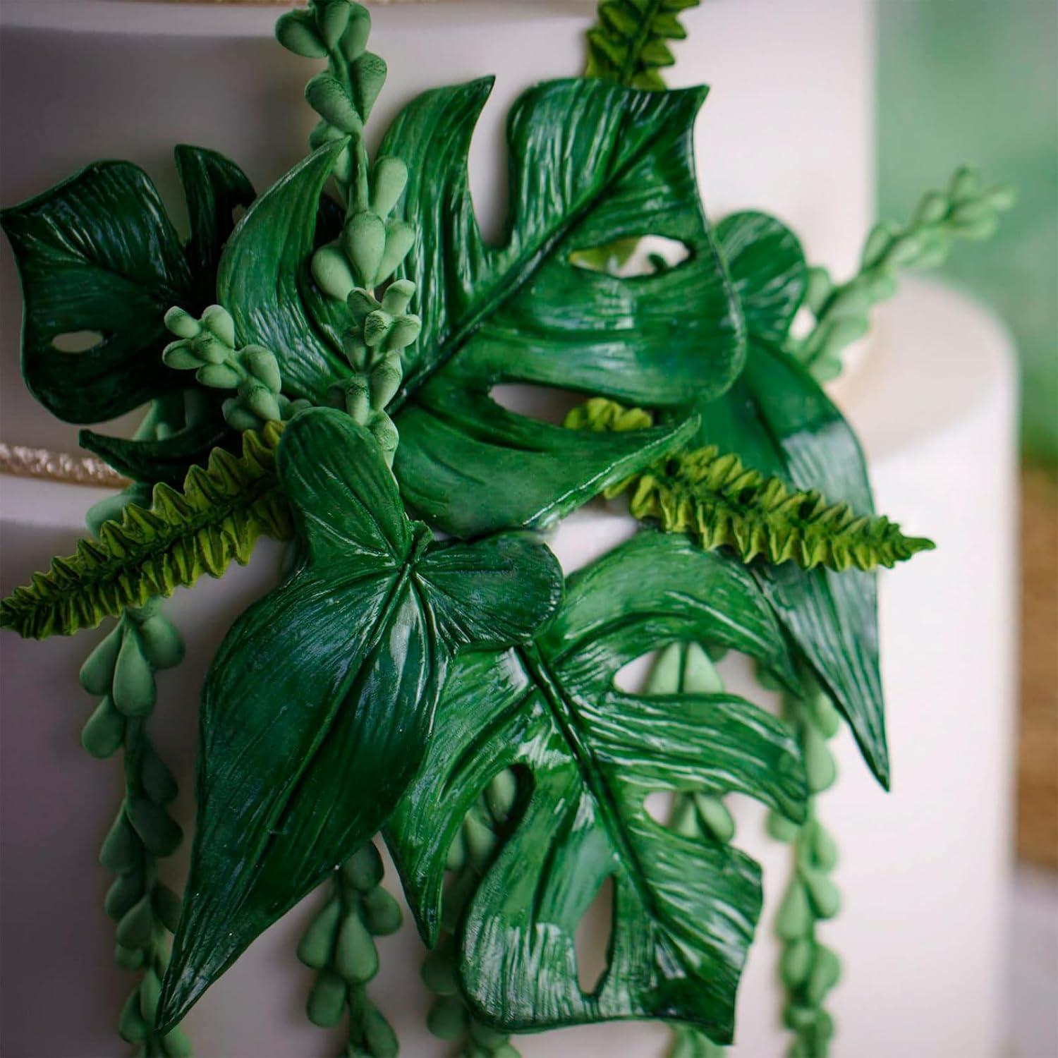 Moldes de Silicona para Fondant LCcakem - 4 Hojas Suculentas