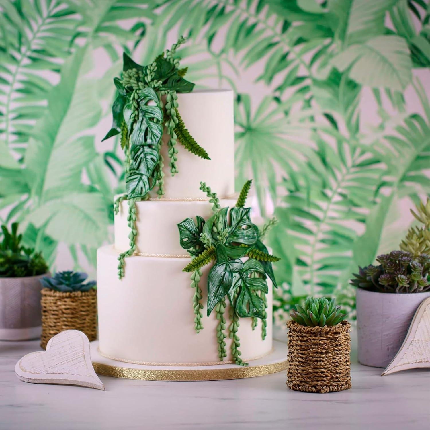 Moldes de Silicona para Fondant LCcakem - 4 Hojas Suculentas