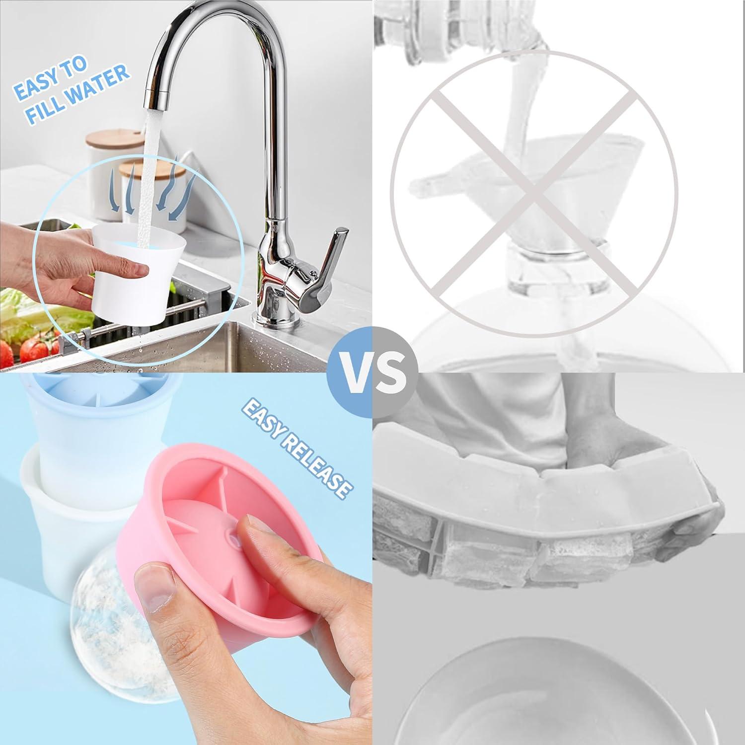 Molde de Hielo Esférico XIORRY 6 PCS Silicona Azul