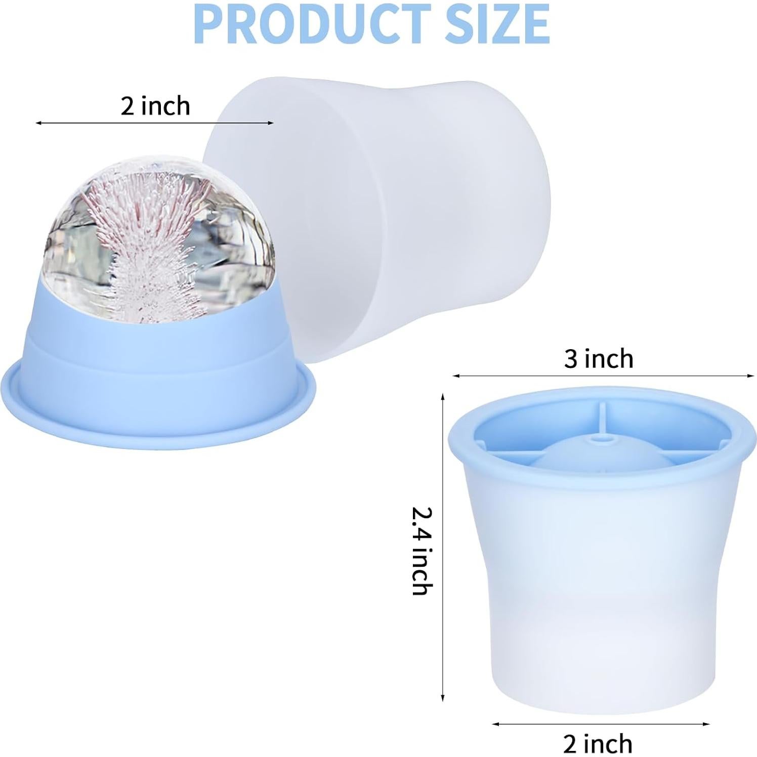 Molde de Hielo Esférico XIORRY 6 PCS Silicona Azul