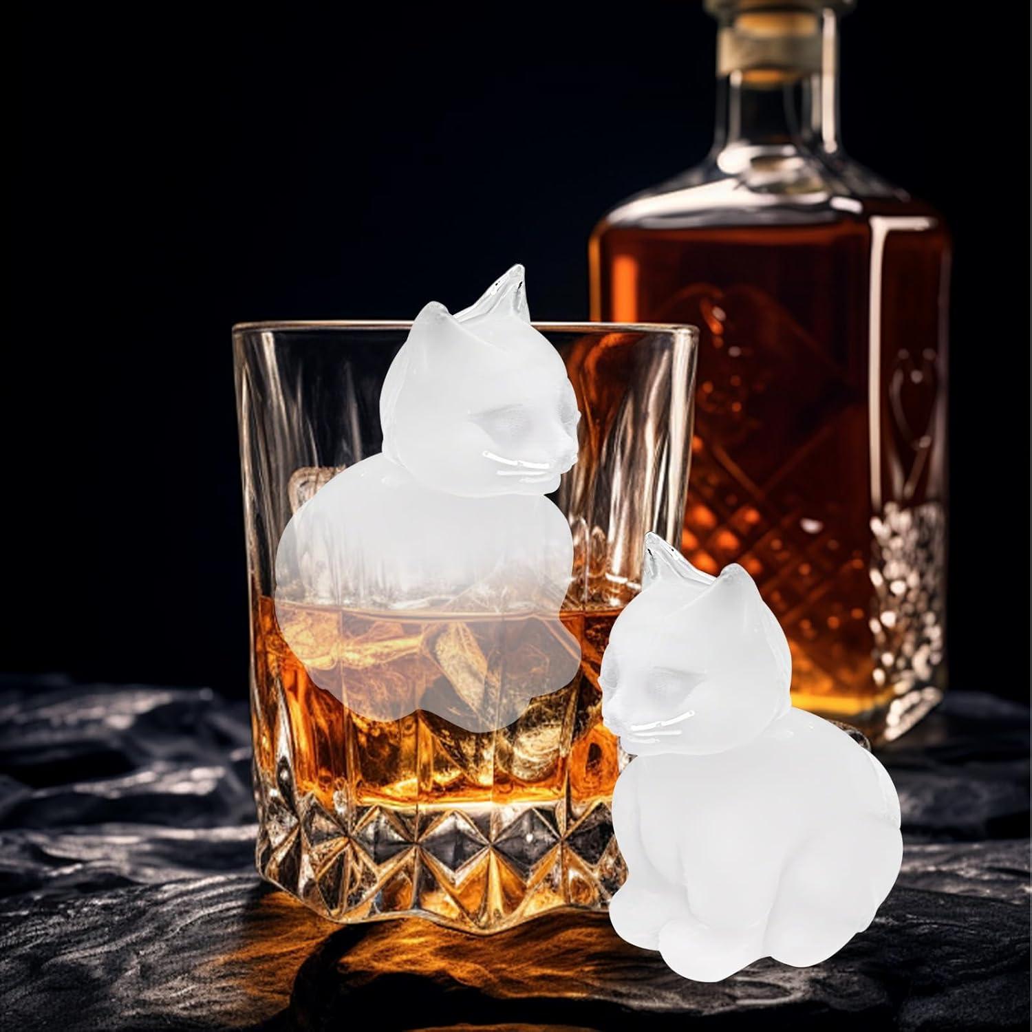 Molde de Hielo en Silicona Gato 3D BOBORedjia - 18.5x10.8 cm