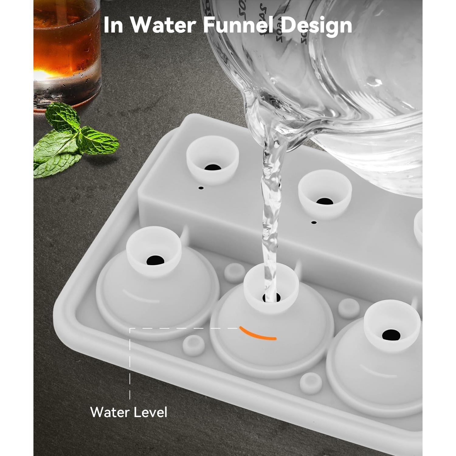 Bandeja de Hielo Grande AMFOCUS con Tapa - Silicona Libre de BPA