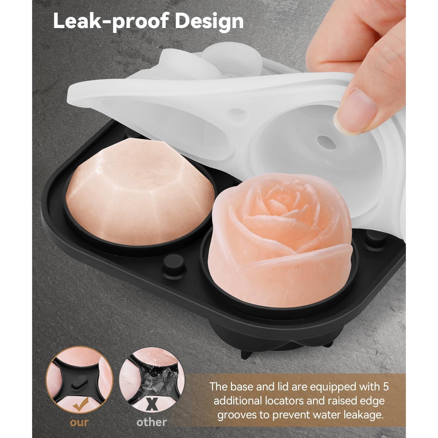 Bandeja de Hielo Grande AMFOCUS con Tapa - Silicona Libre de BPA