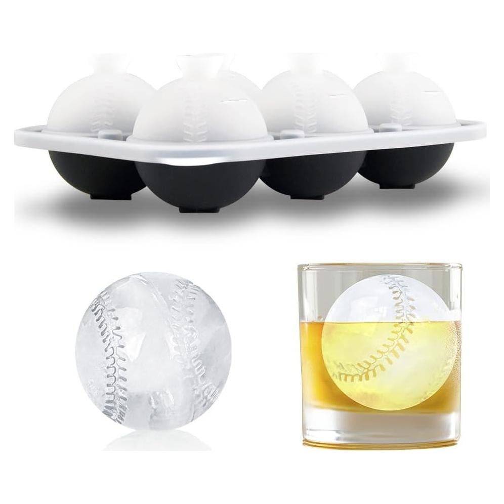 Bandeja de Hielo de Béisbol Bongpuda 6 Bolas 5.58 cm Silicona