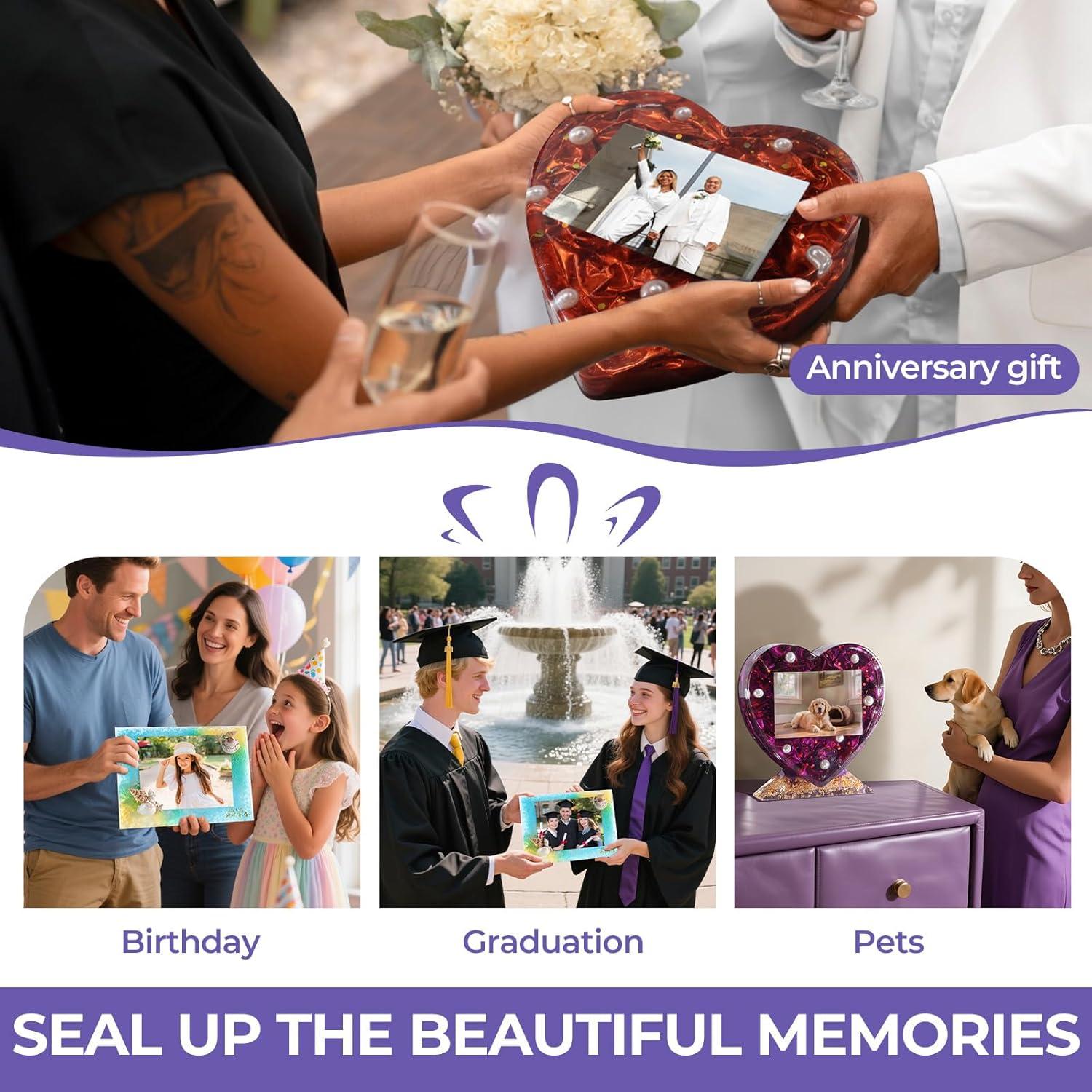 Moldes de Resina para Marcos de Fotos LET'S RESIN 2 Piezas