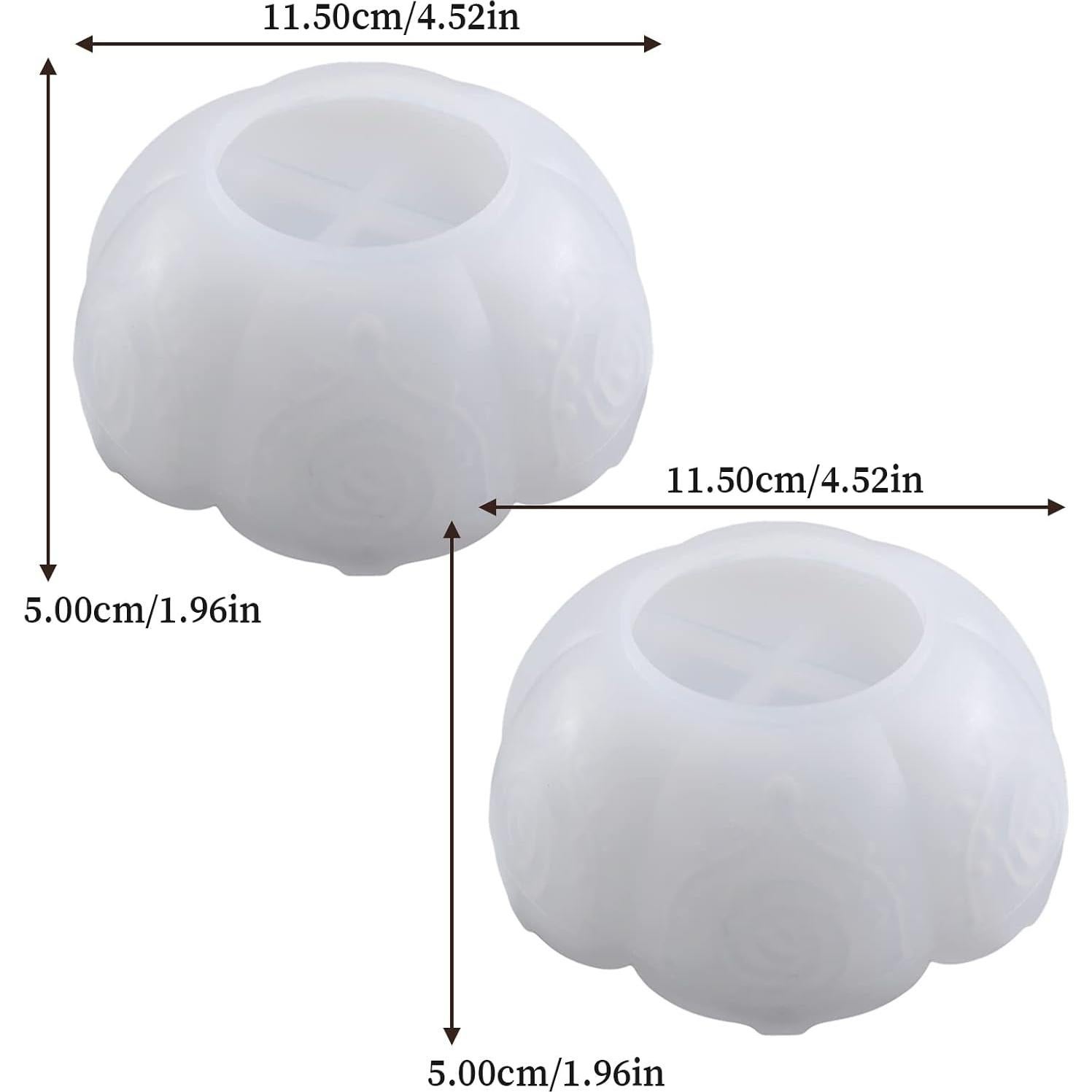 Molde de Silicona Wehous para Tazón de Flor 2 Piezas 11.4cm