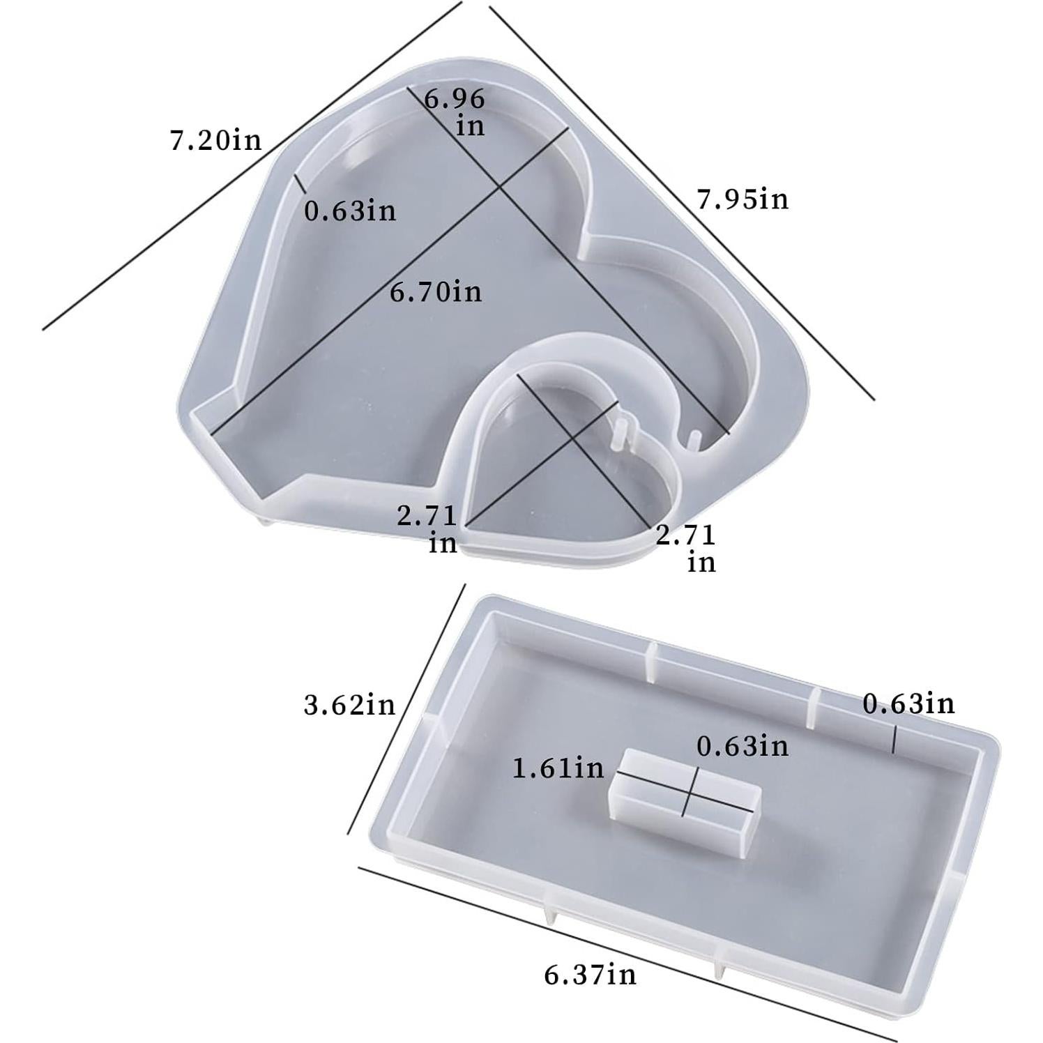 Molde de Silicona Corazón Wehous para Marco de Foto 20x18cm