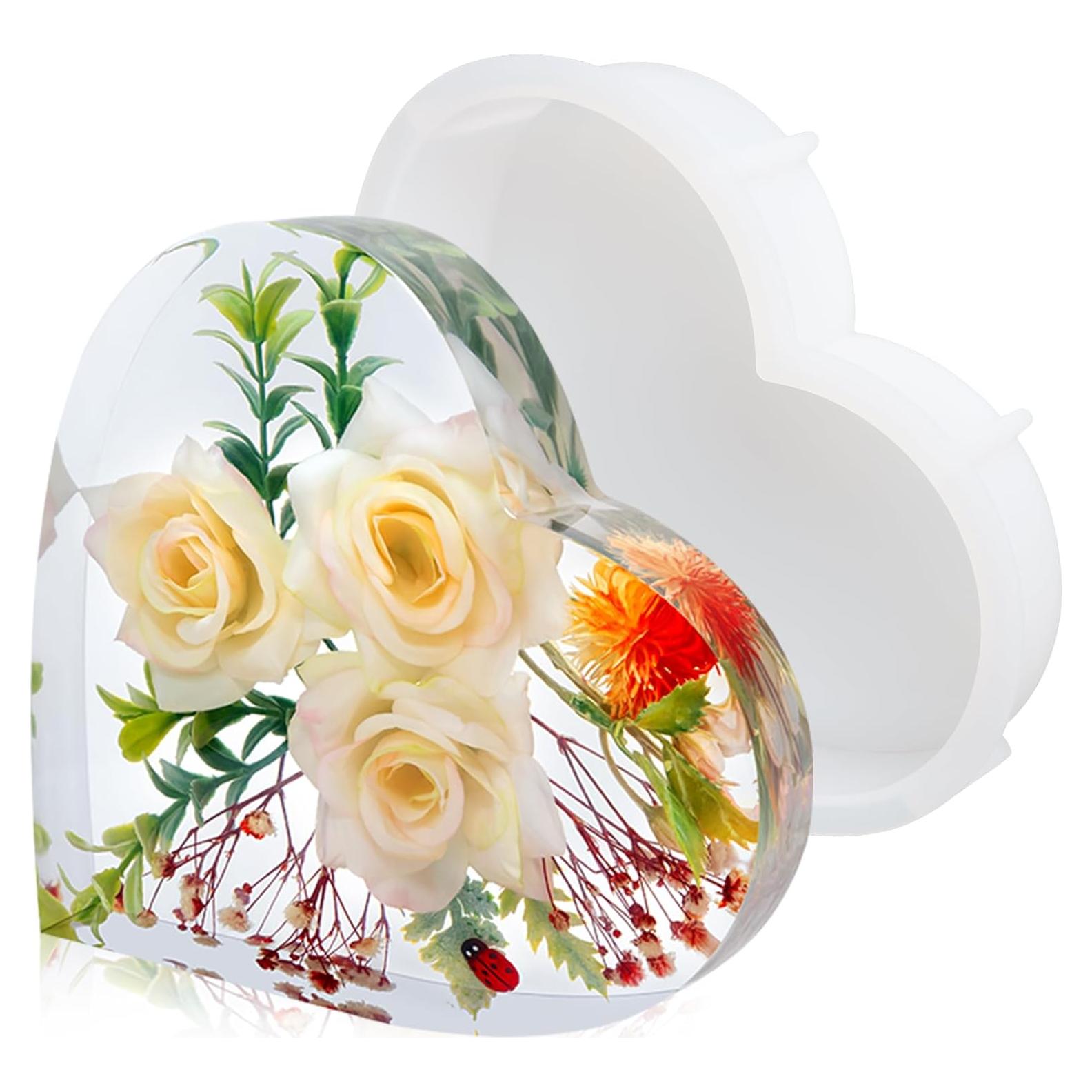 Moldes de Silicona para Resina Epóxica YOILES - Corazón