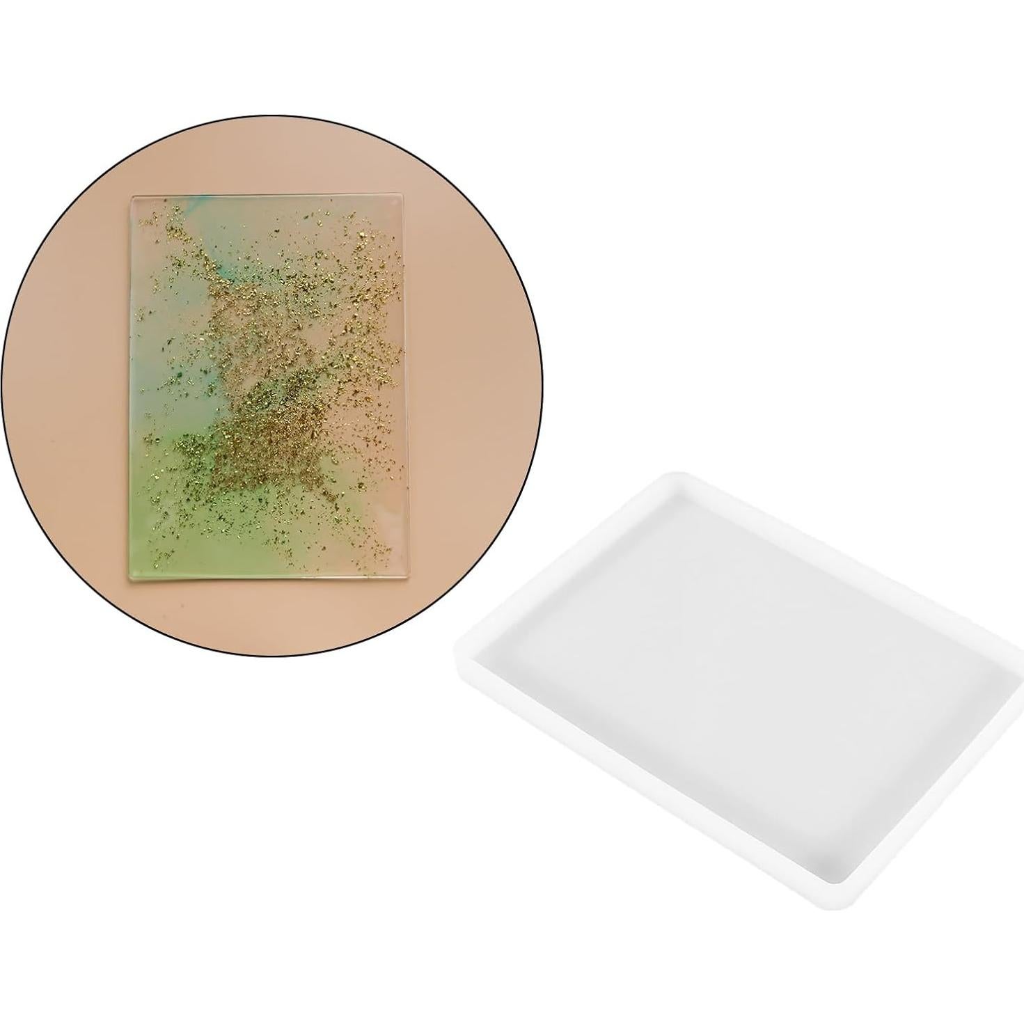 2 Moldes de Silicona Rectangulares para Resina 18.5x13.5cm SXYYDSG