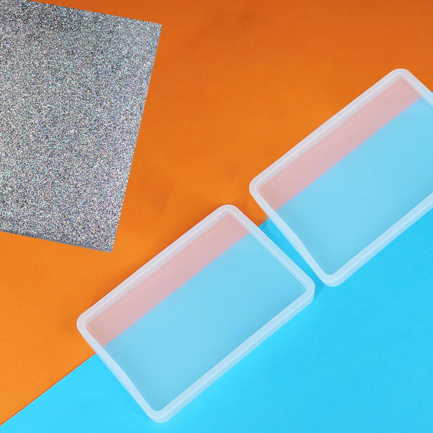 2 Moldes de Silicona Rectangulares para Resina 18.5x13.5cm SXYYDSG