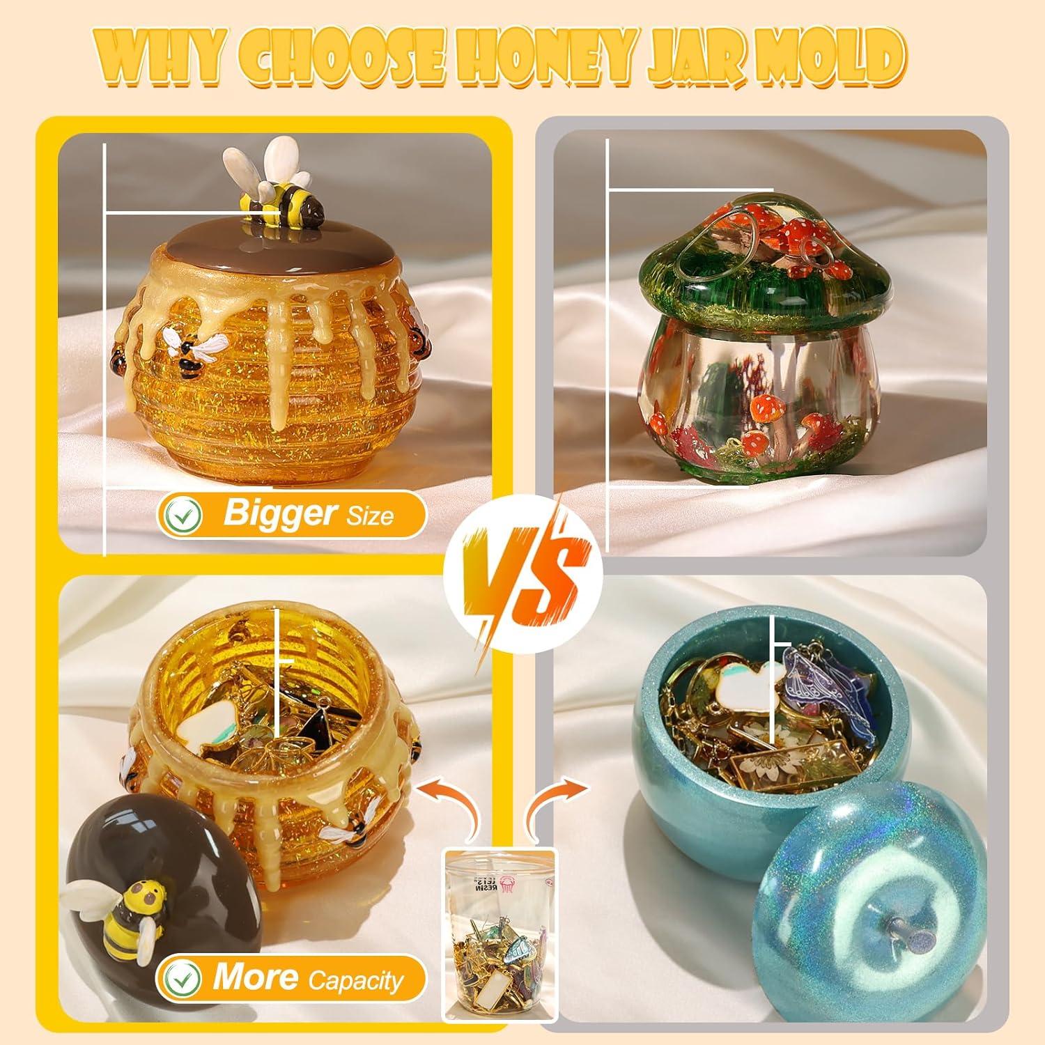 Molde de Silicona para Tarro de Miel LET'S RESIN 256 ml