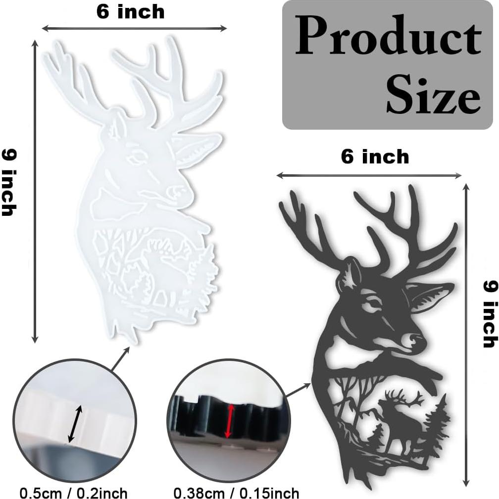 Molde de Silicona Cabeza de Ciervo MUFUN 22.86x15.24cm