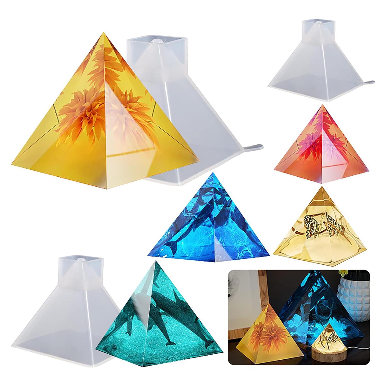 Paquete de 3 Moldes de Silicona Pirámide ESEDAGE 5cm