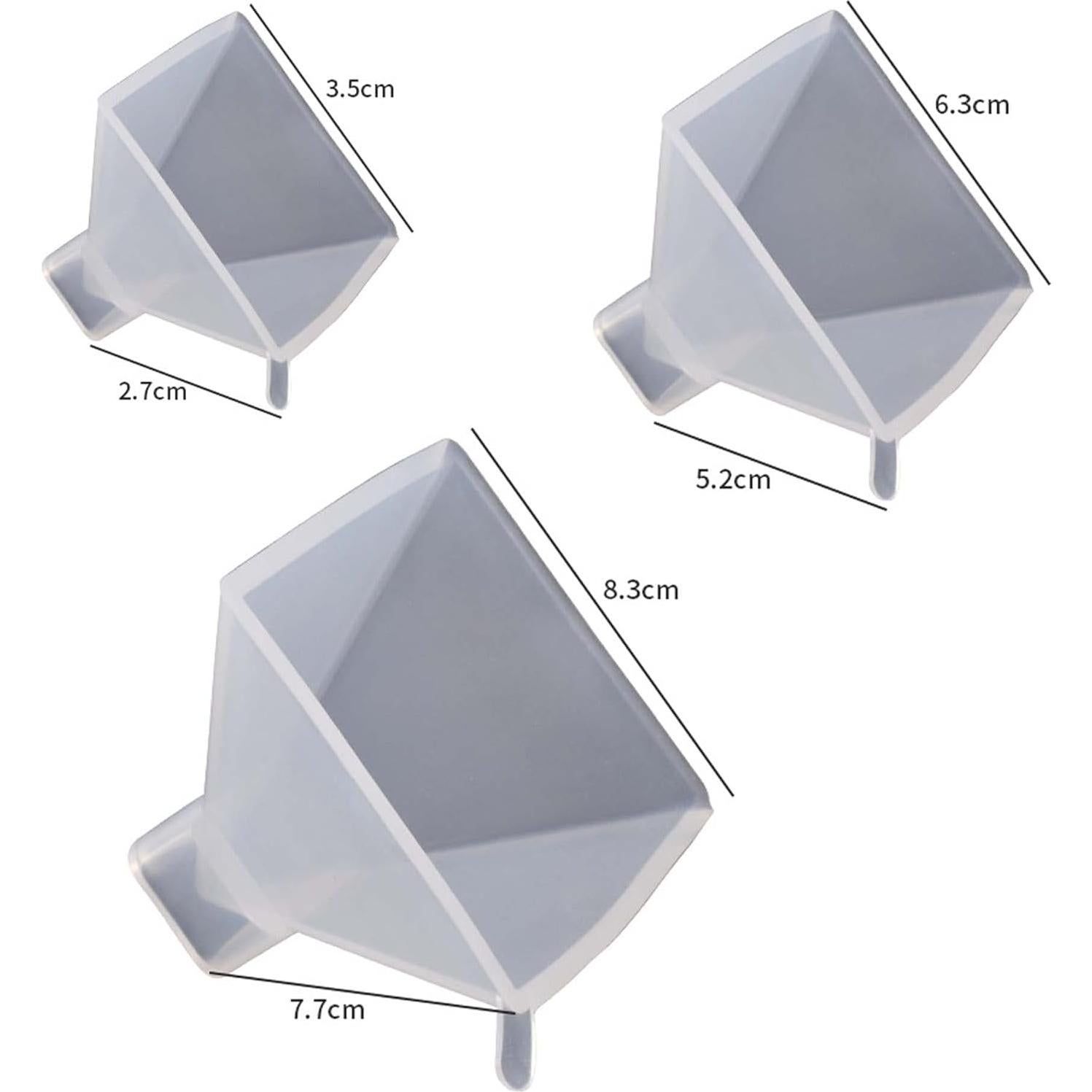 Paquete de 3 Moldes de Silicona Pirámide ESEDAGE 5cm