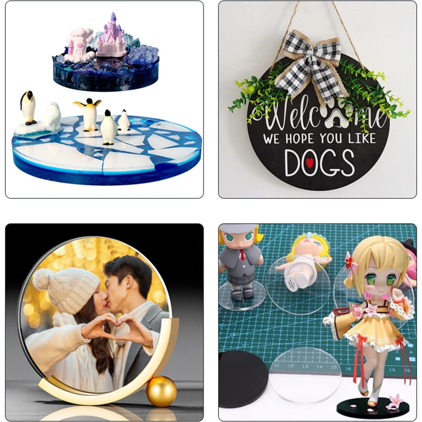 4 Moldes de Silicona Profundos Charmewooden para Resina