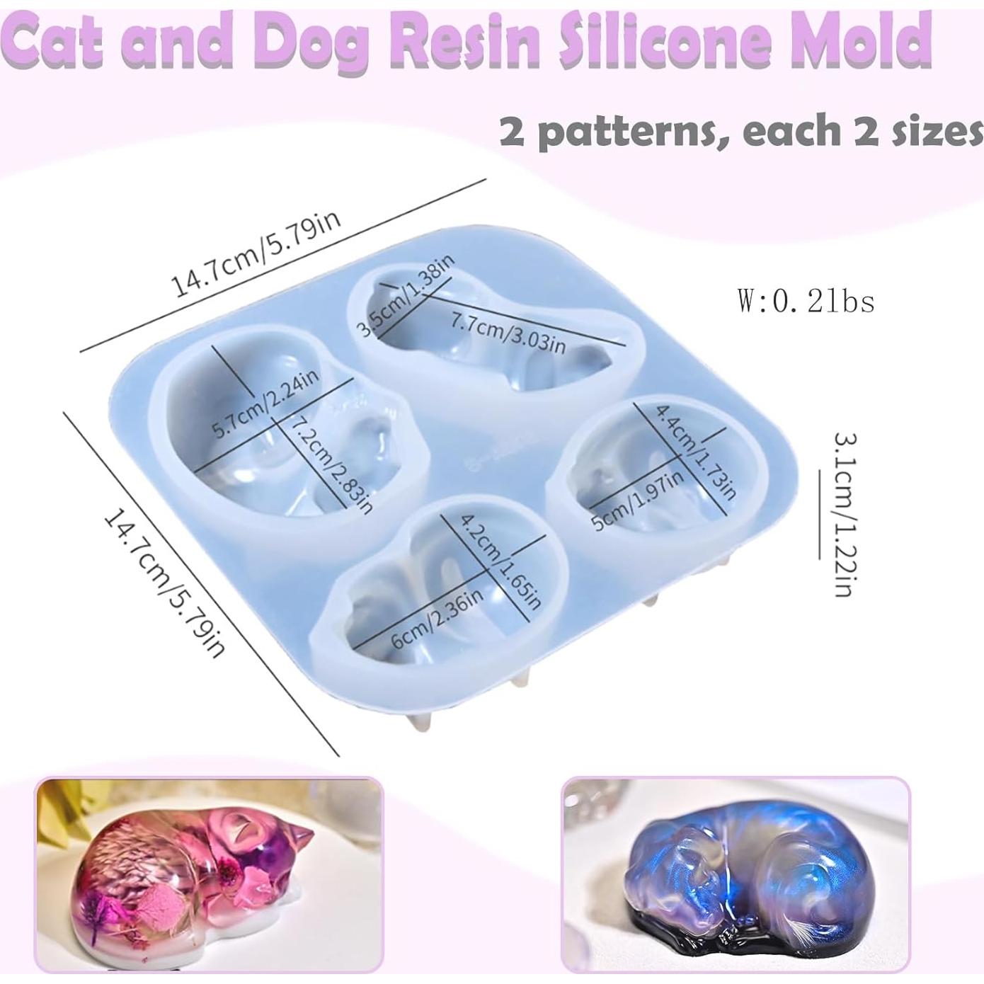 Molde de Silicona para Resina de Gato y Perro Anlan-angel