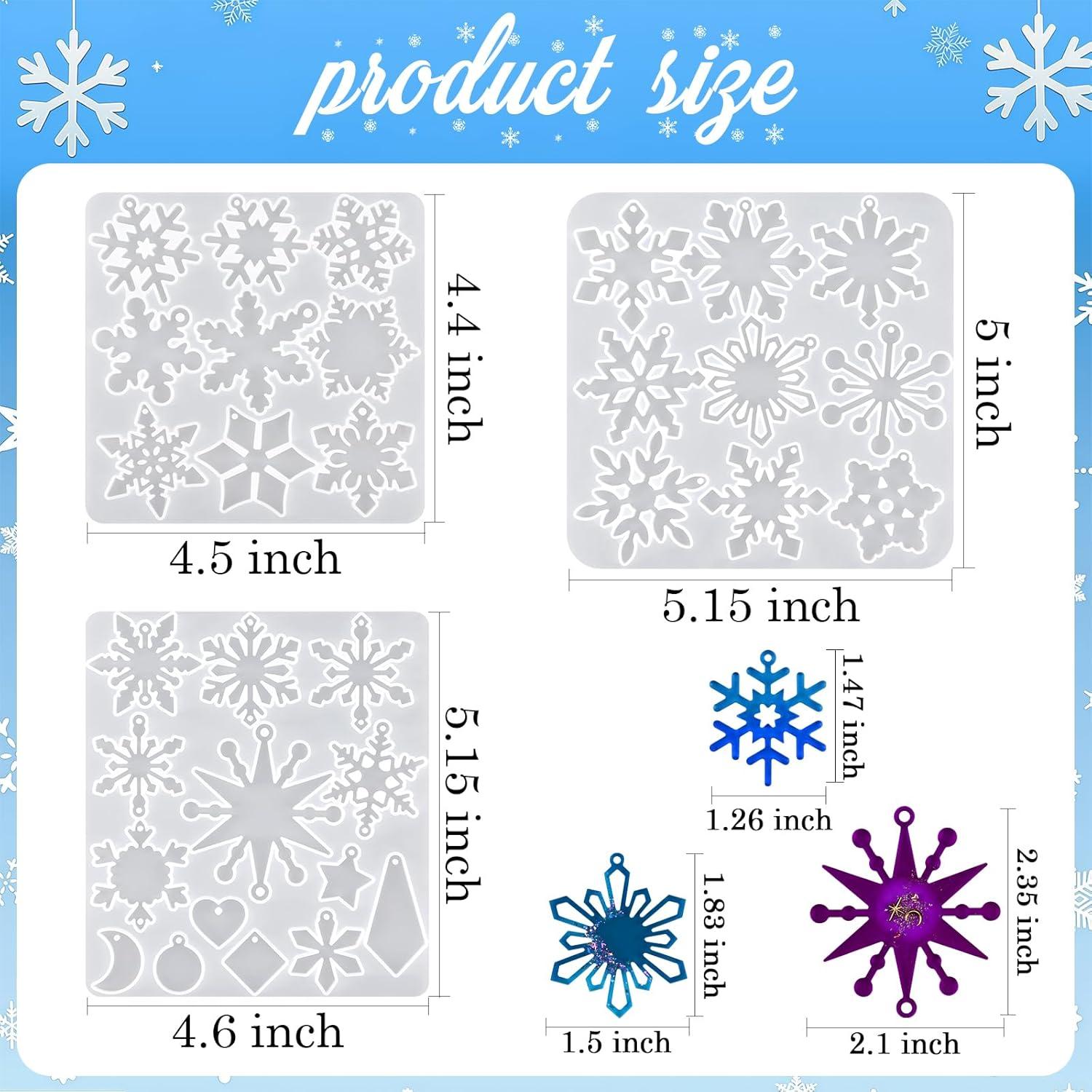 Moldes de Silicona para Aretes Copo de Nieve Actvty - 6 Piezas