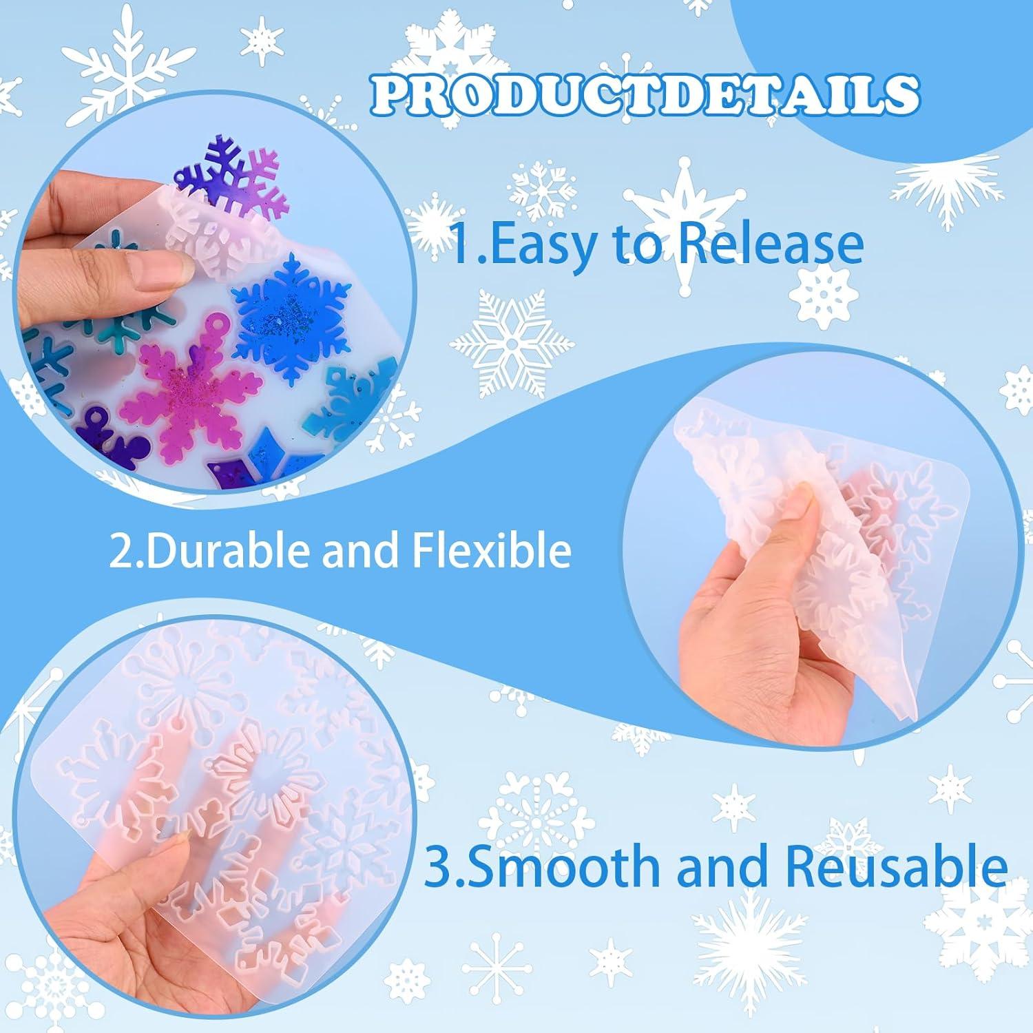 Moldes de Silicona para Aretes Copo de Nieve Actvty - 6 Piezas