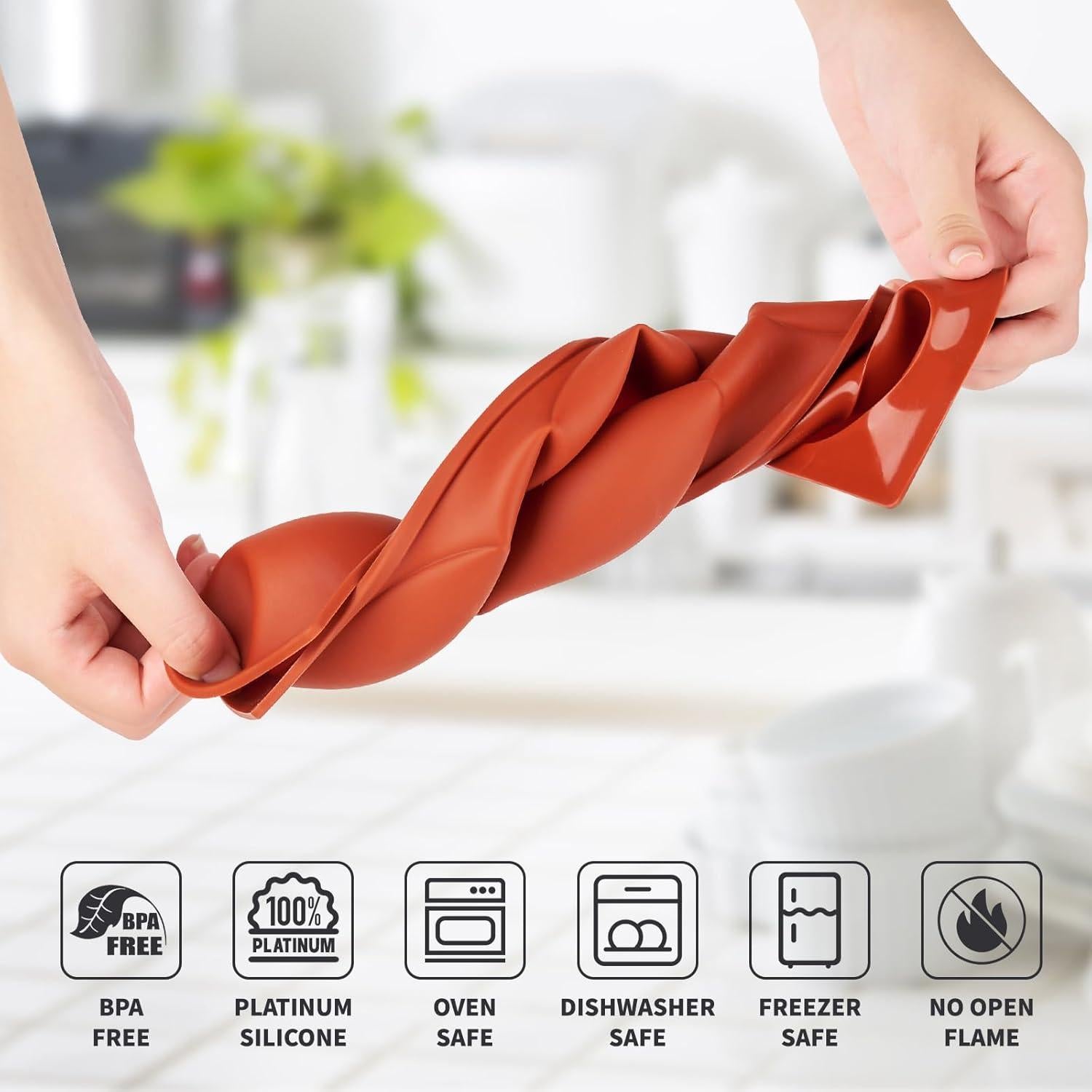 Molde de Silicona Semi Esférico Puyeipt 3 Piezas 6 Cavidades