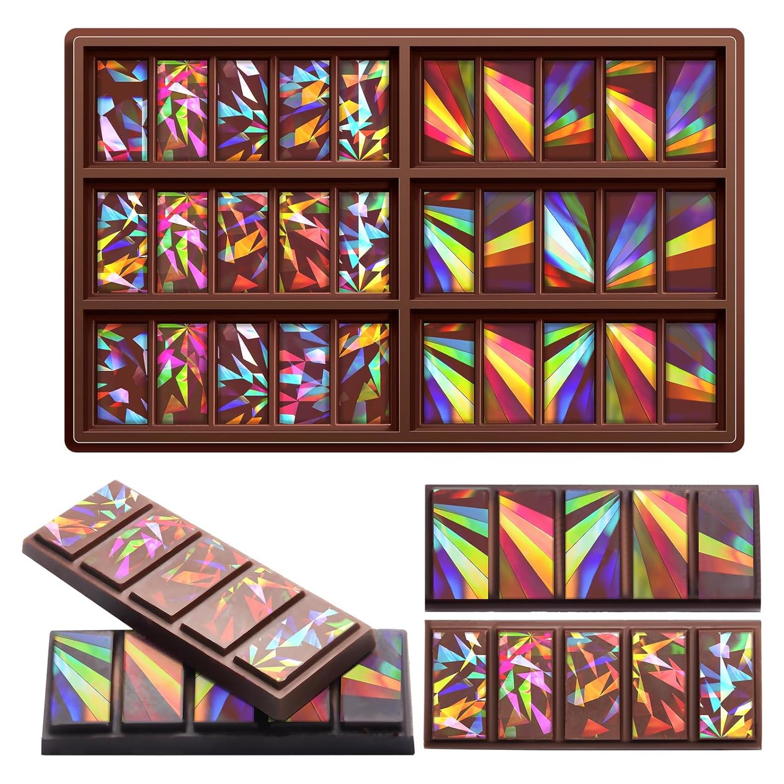 Moldes de Chocolate Holográficos Ziliny - Silicona 25x17 cm