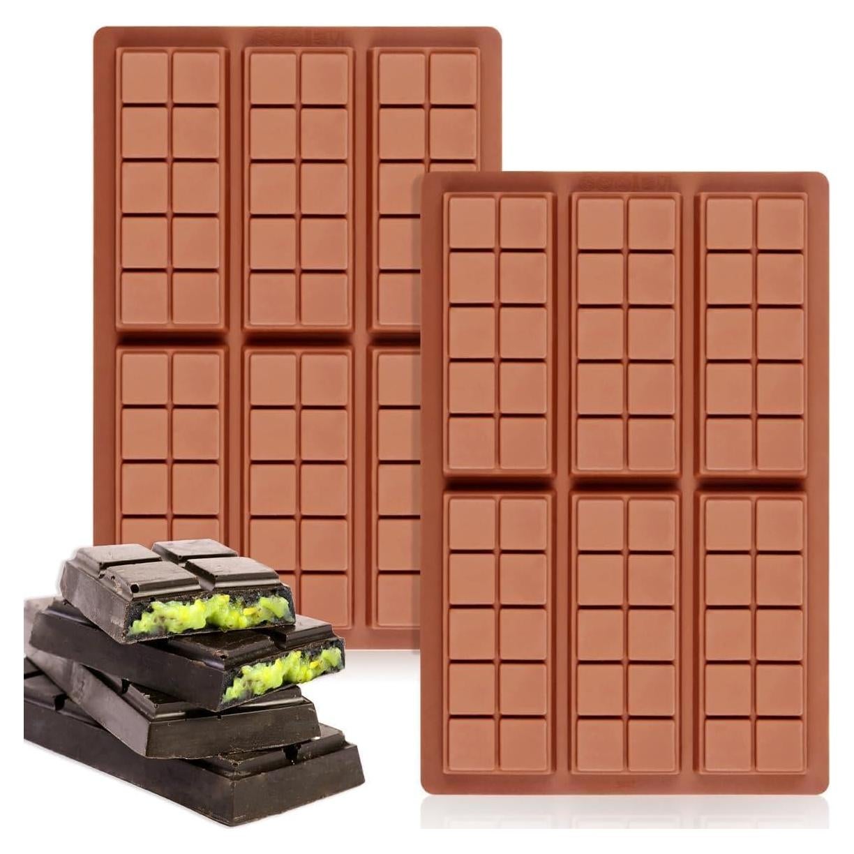 Moldes de Chocolate Profundos de Silicona FUNBAKY 2 Piezas