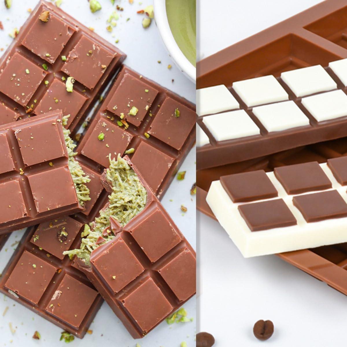 Moldes de Chocolate Profundos de Silicona FUNBAKY 2 Piezas