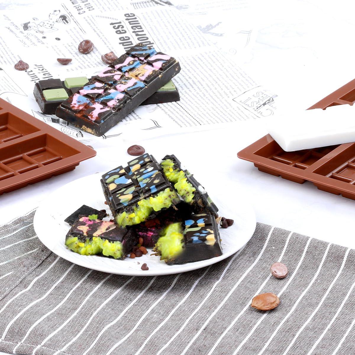 Moldes de Chocolate Profundos de Silicona FUNBAKY 2 Piezas