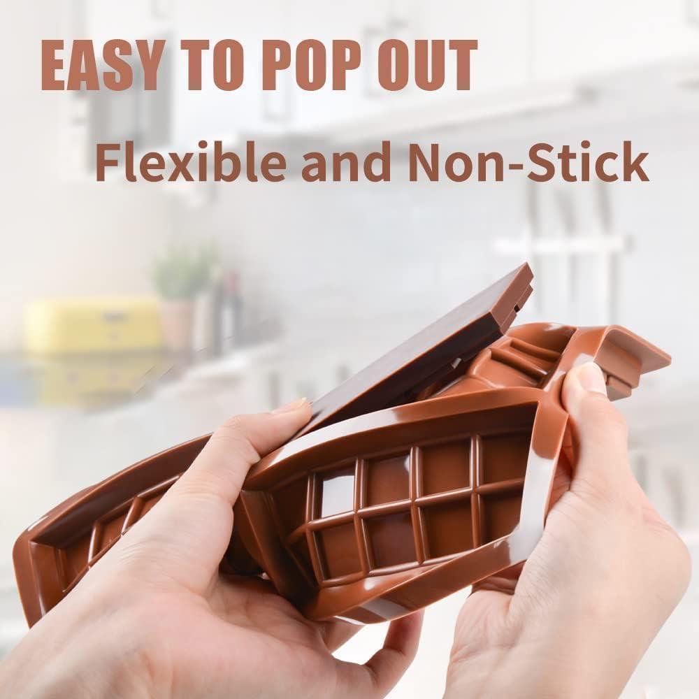 Moldes de Chocolate Profundos de Silicona FUNBAKY 2 Piezas