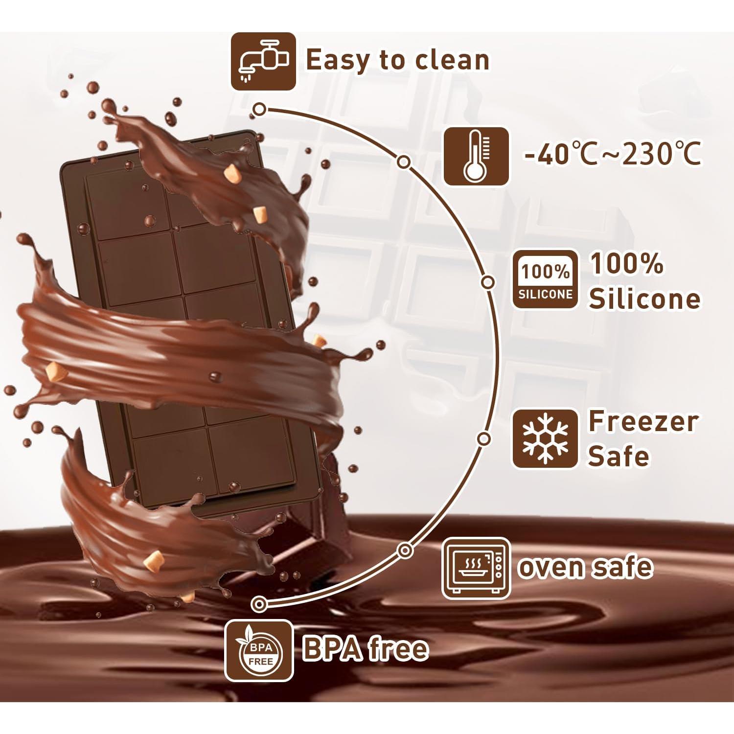 Moldes de Chocolate Profundo Mauts-inus 3 Piezas Silicona 25.4 cm