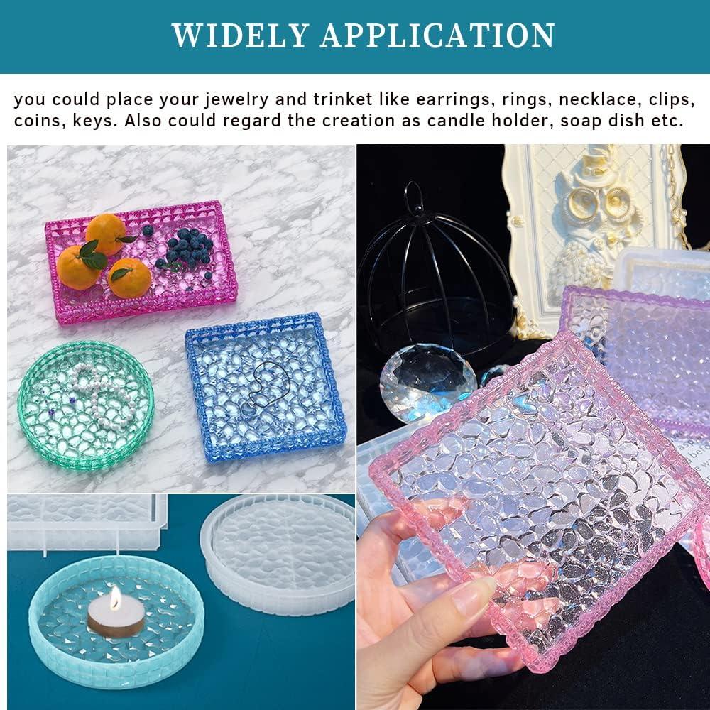 Juego de 3 Moldes de Silicona Wehous para Resina - Diamante