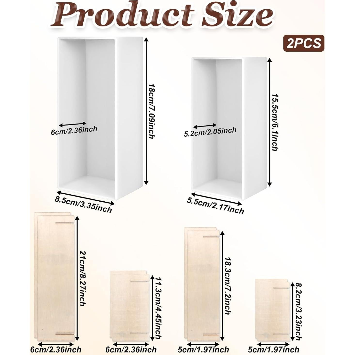 Moldes Rectangulares de Silicona para Resina Epóxica Xthrotsenk - 2 Tamaños