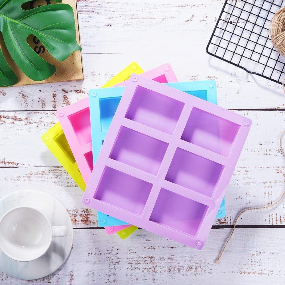 Molde de Jabón de Silicona TDHDIKE 4 Piezas Rectangular