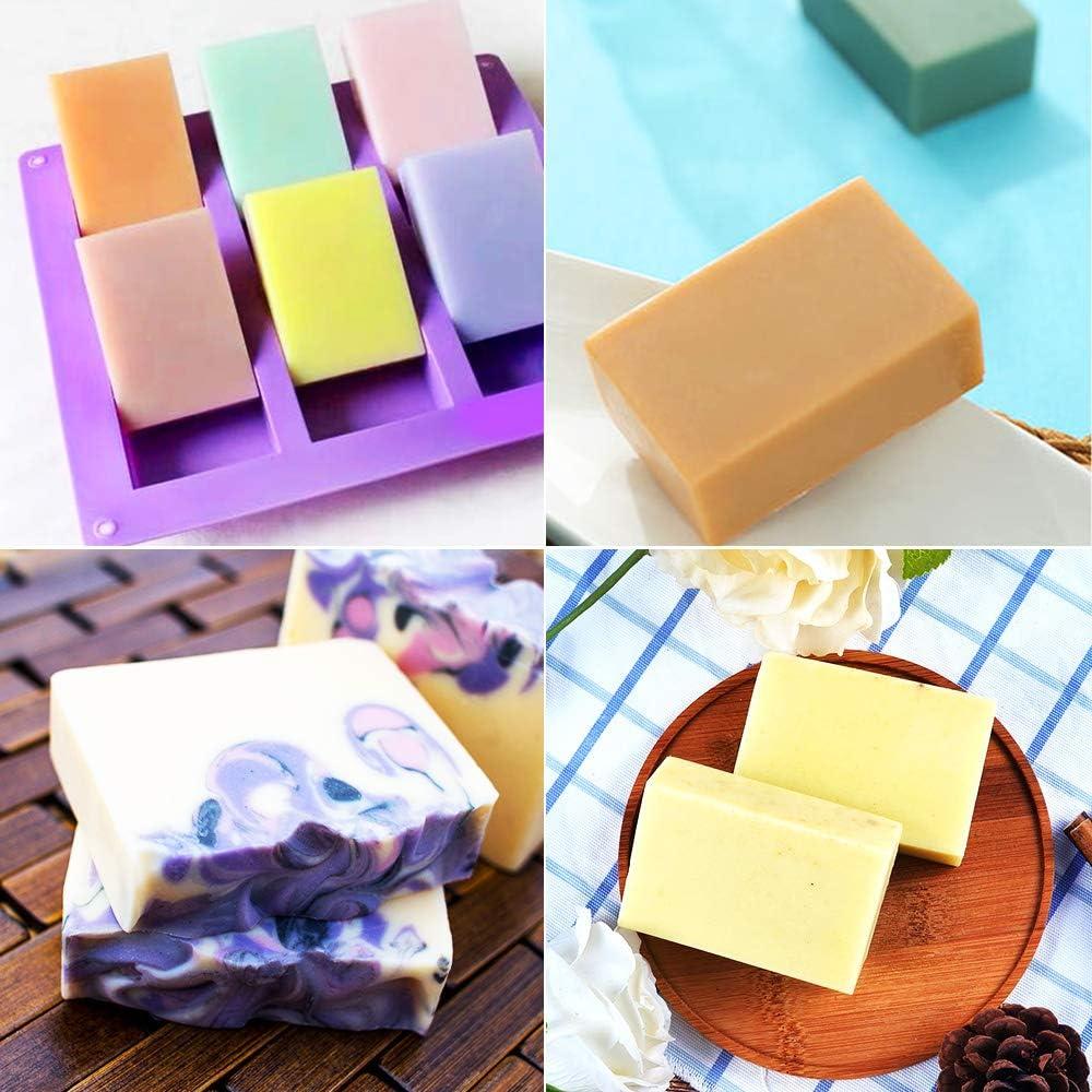 Molde de Jabón de Silicona TDHDIKE 4 Piezas Rectangular