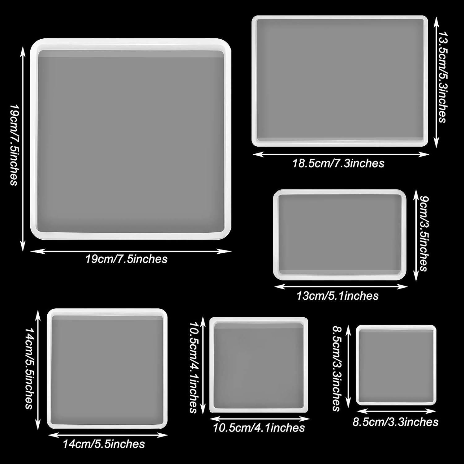 Kit de Moldes de Silicona Patelai para Posavasos 6 Piezas