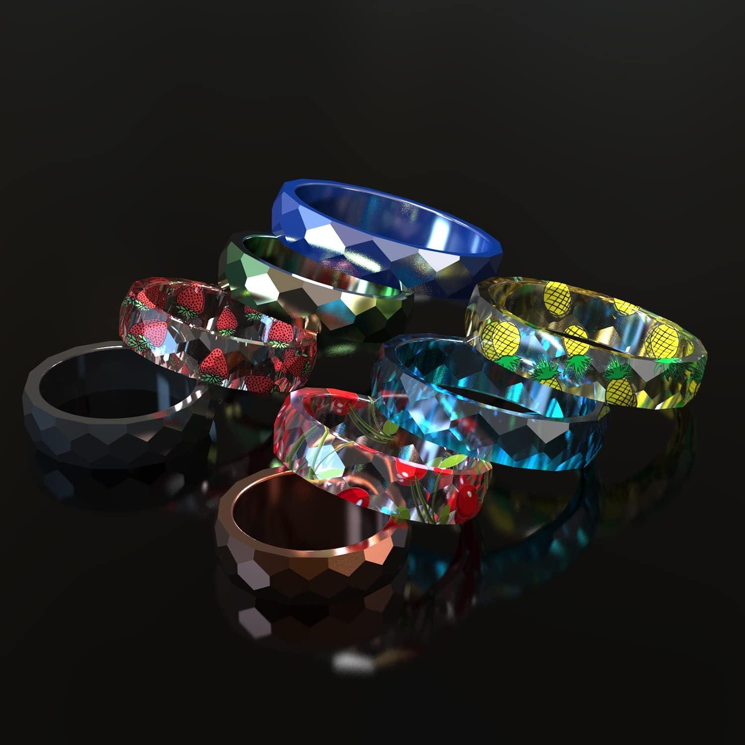 Moldes de Silicona para Anillos DOODA, 14 Tamaños, 5.5mm Ancho