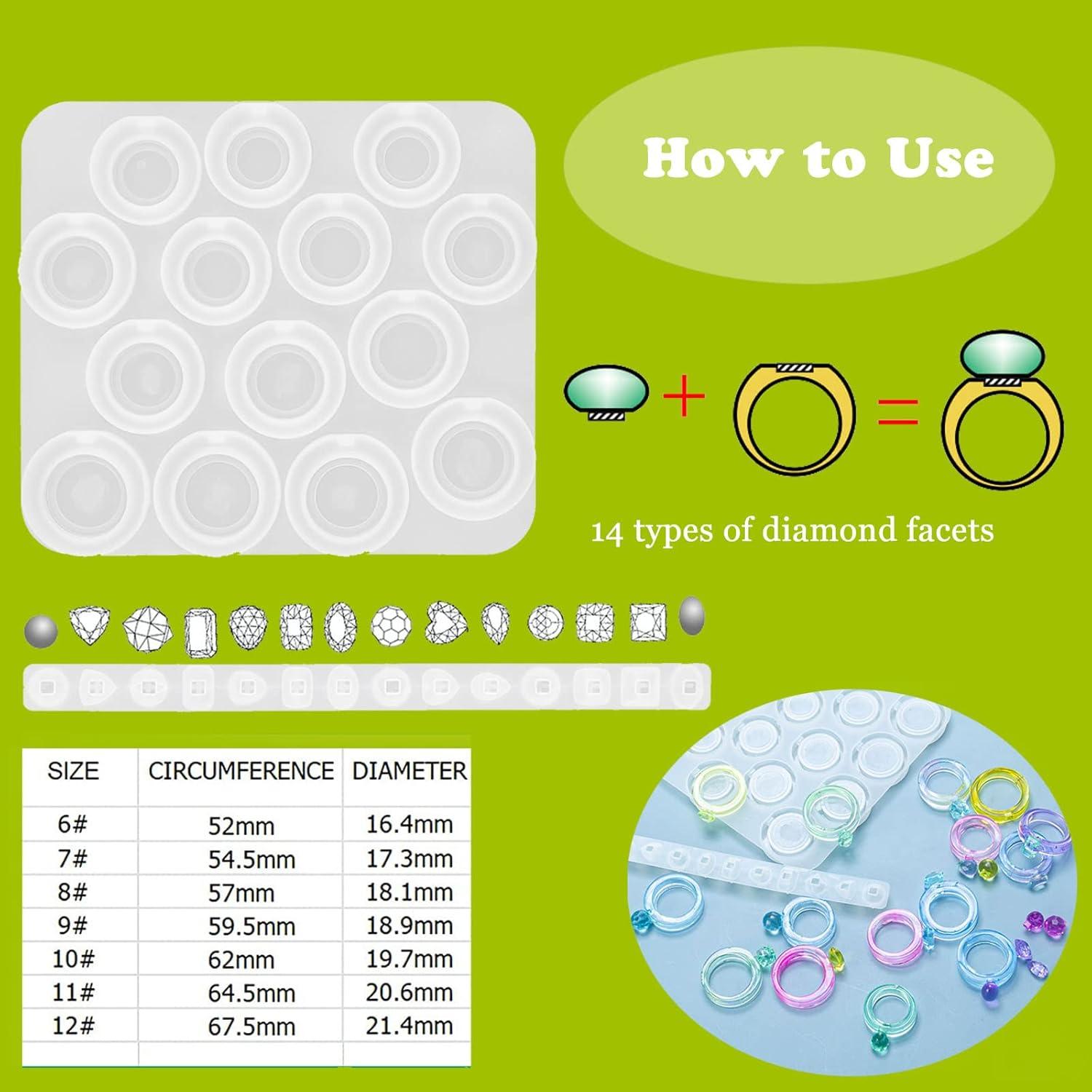 Moldes de Anillos de Silicona BROVITI - 2 Piezas con 7 Tamaños