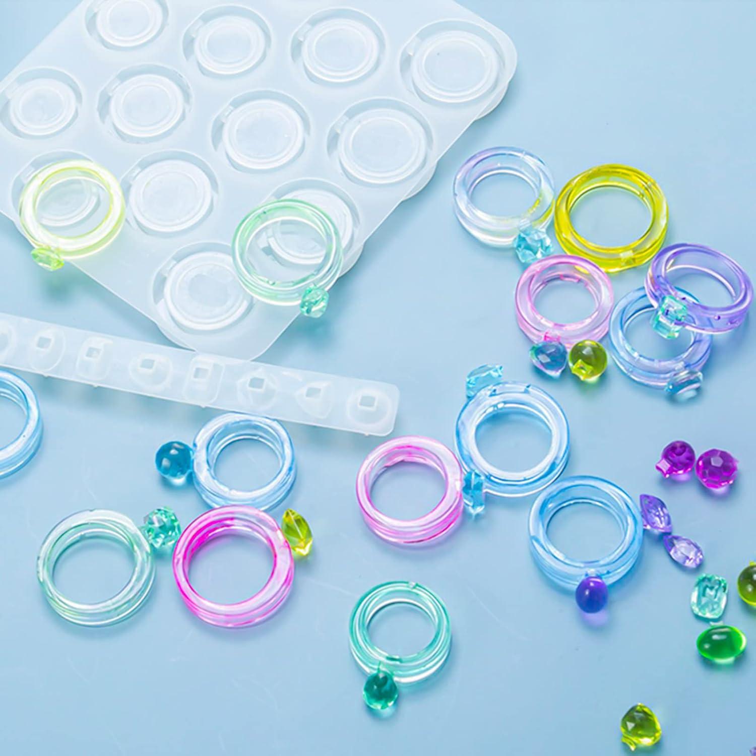 Moldes de Anillos de Silicona BROVITI - 2 Piezas con 7 Tamaños