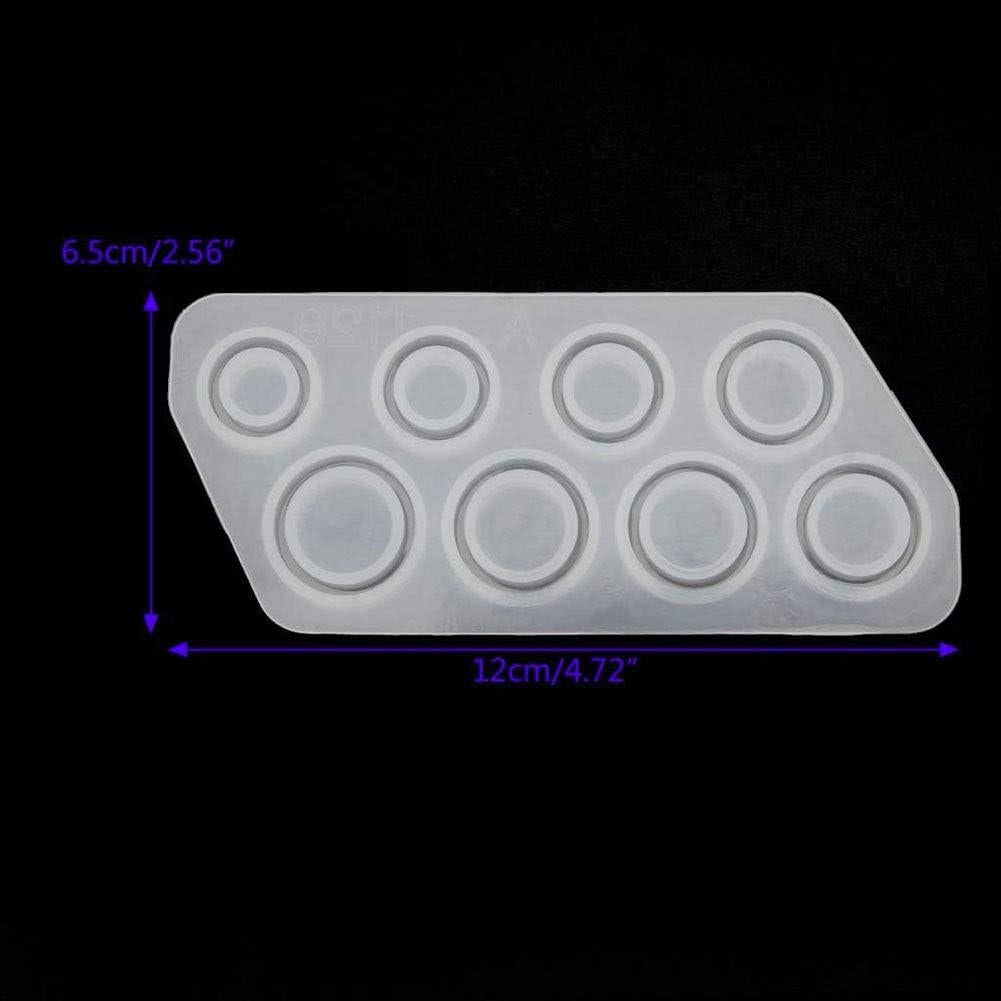 Moldes de Silicona para Anillos Szecl - 8 Tamaños 15-22mm