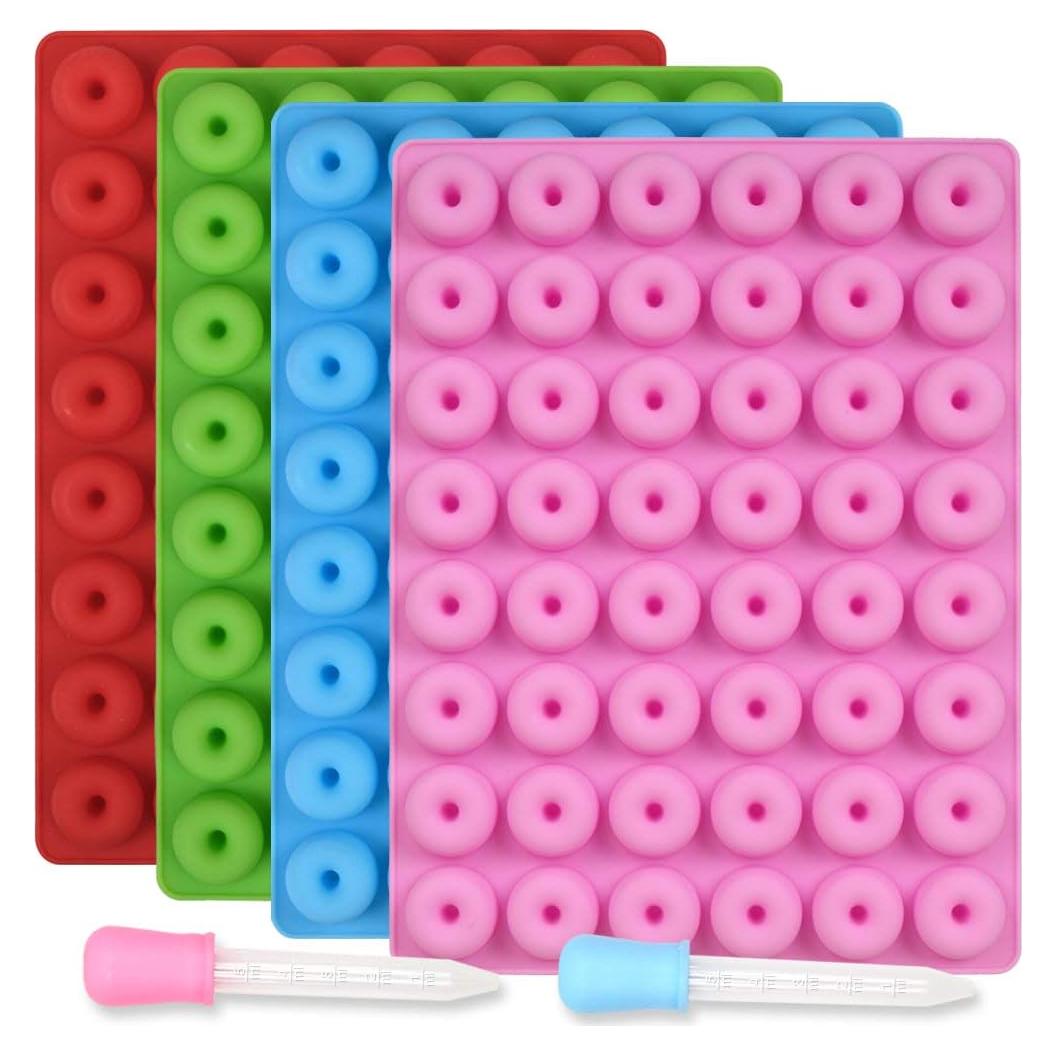 Molde de Silicona para Donuts Mini Newk, 4 Paquetes 48 Cavidades