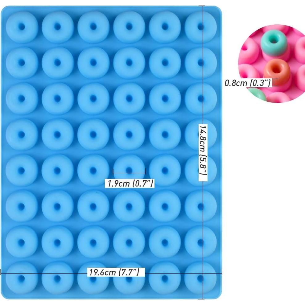 Molde de Silicona para Donuts Mini Newk, 4 Paquetes 48 Cavidades