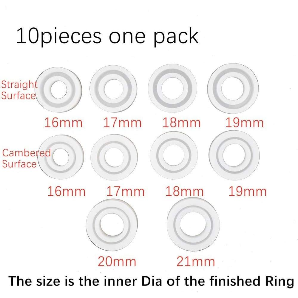 Molde de Silicona para Anillos - 10 Piezas - Fabricación de Joyas