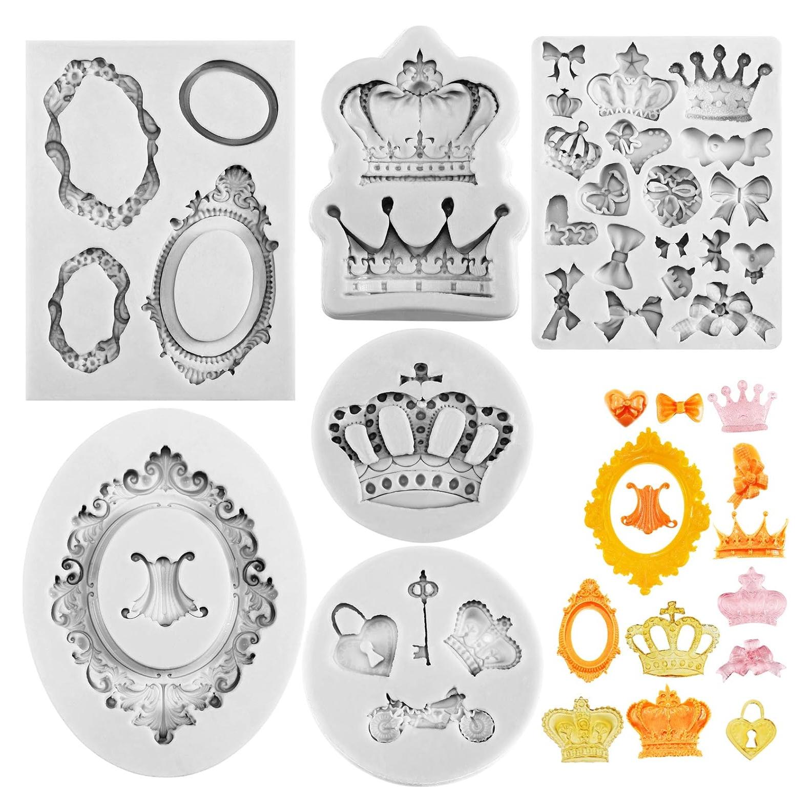 Moldes de Silicona Patelai para Fondant Vintage - 6 Piezas