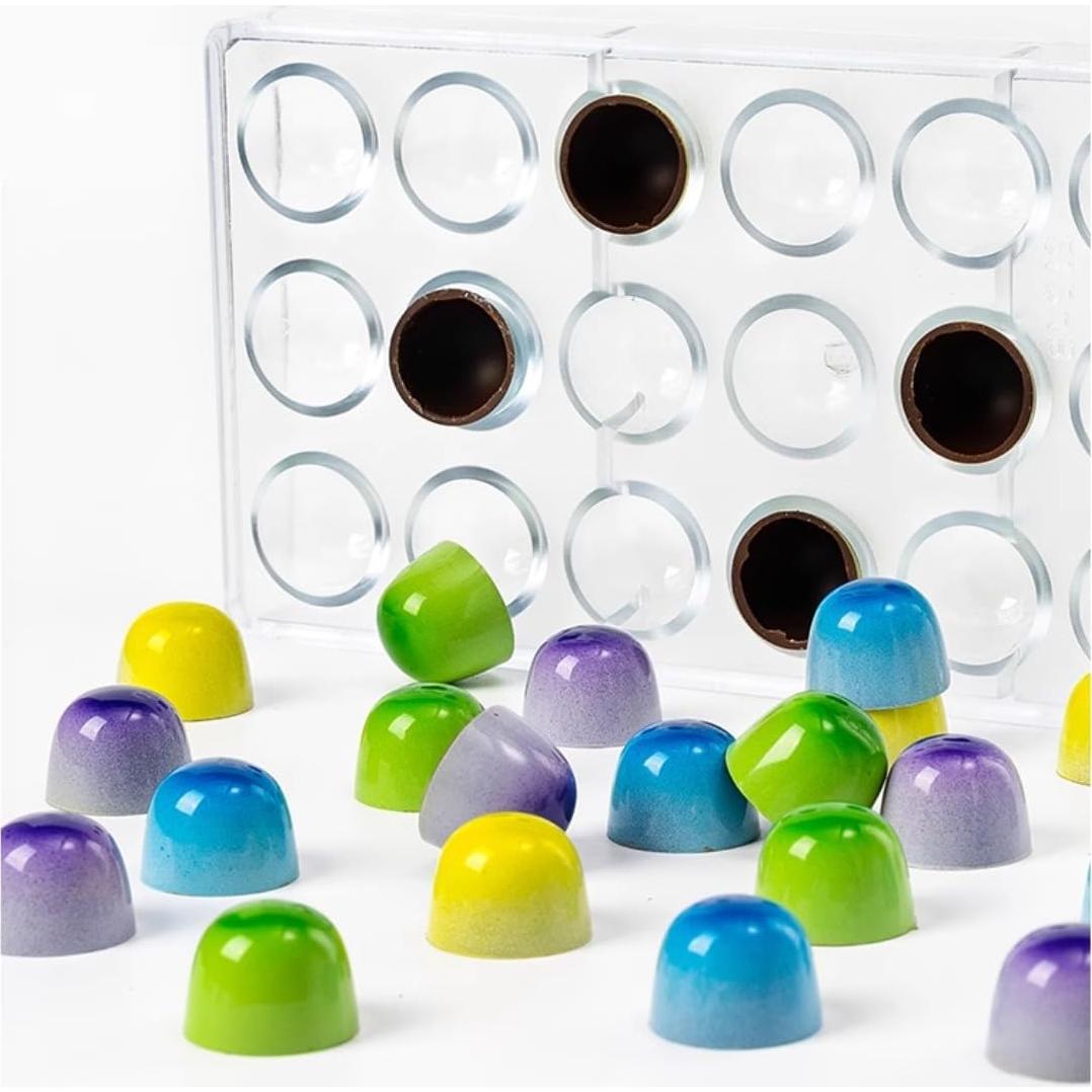 Molde de Chocolate Campana Goldbaking 21 Cavidades Policarbonato