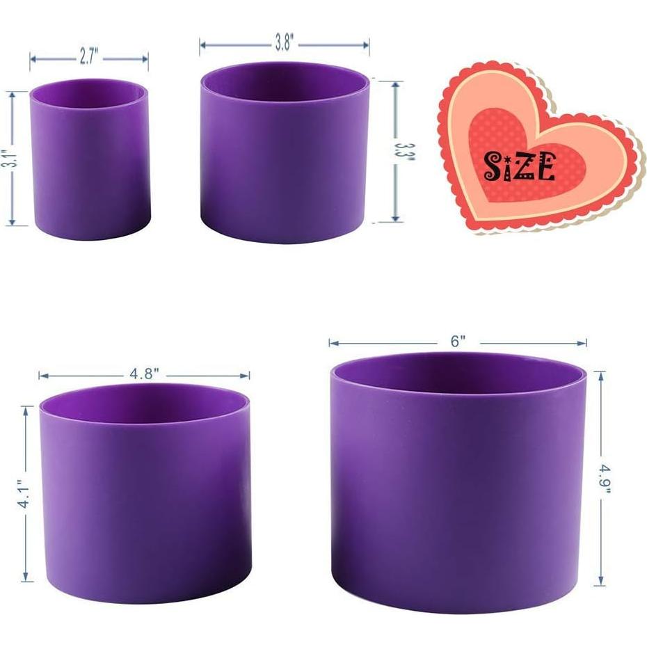 Juego de Moldes Redondos Webake de Silicona 4 Capas 15 cm